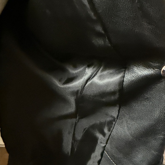 INC International Concepts Black Leather Jacket - Picture 11 of 16